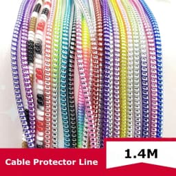 1.4M Spiral Charger Cable Cord Protector Line Universal Multicolour Wrap Data Line Decoration Winder For iPhone Samsung Huawei