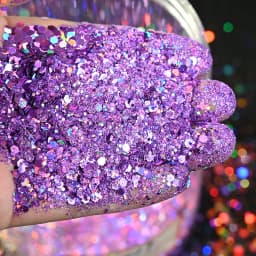 50g Holographic Mixed Hexagon Shape Chunky Irediscent Nail Art Glitter Flakes Laser Sparkly Sequins Slices Nail Art Decoration