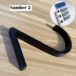 125mm Black House Numbers Letters Outdoor Address Sign Plate For Yard Floating Metal Door Number Doorplates Modern Mailbox Signs