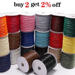 10m/lot 22 Color Leather Line Waxed Cord Cotton Thread String Strap Necklace Rope For Jewelry Making DIY Bracelet Supplies