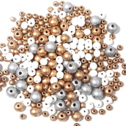50-200pcs Natural Wood Ball Beads Gold White Color 6-12mm Round Loose Spacer Beads For Jewelry Making DIY Necklace Bracelet