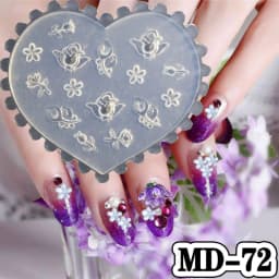 1PC 3D Silicone Nail Carving Mold English Letters Mould Stamping Design Gel Stencils DIY Manicure Accessory Tools Multi-Designs
