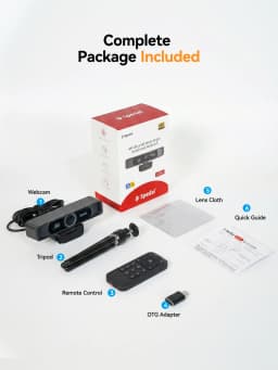 Spedal 931 HD 4K 30Fps 120 Wide Angle Webcam Wtih Microphone Remote Control Streaming PC Conferencin Windows Mac Linux