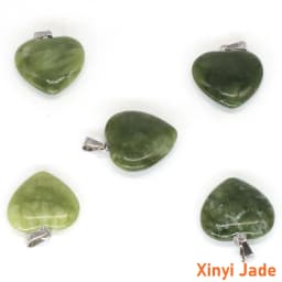 10PC/Set Love Heart Shaped Pendant Natural Stone Rose Quartz Crystal Turquoise Tiger Eye Aventurine Jewelry Making Necklace 20mm