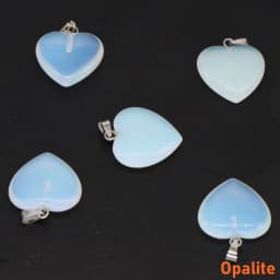 10PC/Set Love Heart Shaped Pendant Natural Stone Rose Quartz Crystal Turquoise Tiger Eye Aventurine Jewelry Making Necklace 20mm