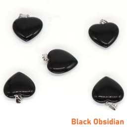10PC/Set Love Heart Shaped Pendant Natural Stone Rose Quartz Crystal Turquoise Tiger Eye Aventurine Jewelry Making Necklace 20mm