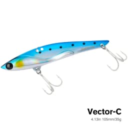 TSURINOYA 35g Teppan VIB Fishing Lure VECTOR DW38-C 105mm Vibration Shore Fishing Long Casting Metal Hard Bait Seabass Flounder