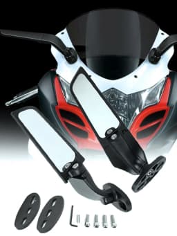 Modified Motorcycle Mirrors For Kawasaki Ninja 250 300 400 650 H2 H4 Adjustable Rotating Rearview Wind Swivel Wing Side Mirror