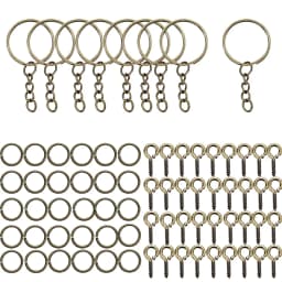 110/220pcs/Set Keychain Open Jump Rings Eye Pins Jewelry Making Accessories Kits for DIY Epoxy Resin Key Chain Key Ring Pendants