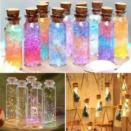 100Pcs 5/8/10/12/15/20ml Empty Mini Glass Bottles with Cork Stoppers Lovely Glass Vials for DIY Craft Wedding Home Party Decor