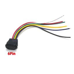 2Pin 4Pin 6Pin USB 2.0 Female Power Jack 2P 4P 6P USB2.0 Charging Port Connector Data Interface with Cable USB Charger Socket