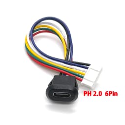 2Pin 4Pin 6Pin USB 2.0 Female Power Jack 2P 4P 6P USB2.0 Charging Port Connector Data Interface with Cable USB Charger Socket