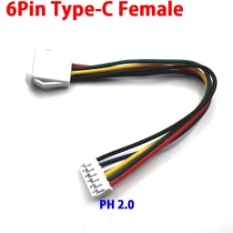 2Pin 4Pin 6Pin USB 2.0 Female Power Jack 2P 4P 6P USB2.0 Charging Port Connector Data Interface with Cable USB Charger Socket