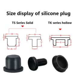 PVC Plug Rubber Plug Silicone Plugs Protective Low Temperature Resistance Stopper Cap Ring Tube Sleeve Washer Black Joint Pipe