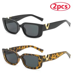 Fashion Rectangle Sunglasses Women Luxury Brand Vintage Small Frame Sun Glasses Ladies Classic Black Square Eyeglasses Oculos