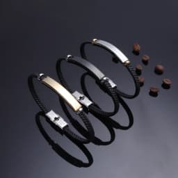 Punk Thin Custom name Leather Men Bracelet Personalized Stainless Steel Bracelets For Women Men ID Bracelet