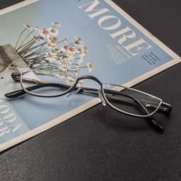 +1.00~+4.0 Unisex Reading Glasses Spring Hinge Metal Half Moon Reading Glasses Ultra Light Resin Eyeglasses Half Frame Glasses