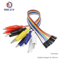 Diymore Alligator Clip To Dupont Wire 10Pin Male Crocodile Clip To Jumper Wire 10pin Female Test Lead for Arduino Raspberry Pi