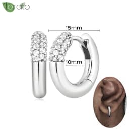 925 Sterling Silver Needle Fashion Small Hoop Earring for Women Mini Round Earrings Party Cartilage Piercing Jewelry Wholesale