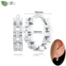 925 Sterling Silver Needle Fashion Small Hoop Earring for Women Mini Round Earrings Party Cartilage Piercing Jewelry Wholesale