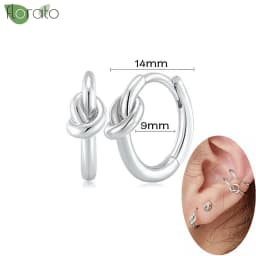 925 Sterling Silver Needle Fashion Small Hoop Earring for Women Mini Round Earrings Party Cartilage Piercing Jewelry Wholesale