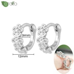 925 Sterling Silver Needle Fashion Small Hoop Earring for Women Mini Round Earrings Party Cartilage Piercing Jewelry Wholesale