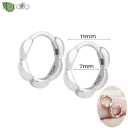 925 Sterling Silver Needle Fashion Small Hoop Earring for Women Mini Round Earrings Party Cartilage Piercing Jewelry Wholesale