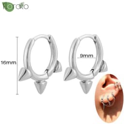 925 Sterling Silver Needle Fashion Small Hoop Earring for Women Mini Round Earrings Party Cartilage Piercing Jewelry Wholesale