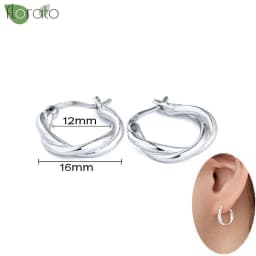 925 Sterling Silver Needle Fashion Small Hoop Earring for Women Mini Round Earrings Party Cartilage Piercing Jewelry Wholesale