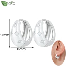 925 Sterling Silver Needle Fashion Small Hoop Earring for Women Mini Round Earrings Party Cartilage Piercing Jewelry Wholesale