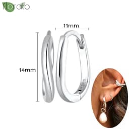 925 Sterling Silver Needle Fashion Small Hoop Earring for Women Mini Round Earrings Party Cartilage Piercing Jewelry Wholesale