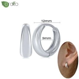 925 Sterling Silver Needle Fashion Small Hoop Earring for Women Mini Round Earrings Party Cartilage Piercing Jewelry Wholesale