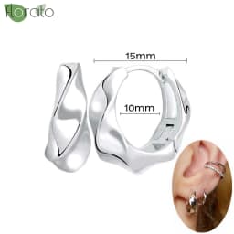925 Sterling Silver Needle Fashion Small Hoop Earring for Women Mini Round Earrings Party Cartilage Piercing Jewelry Wholesale