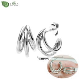 925 Sterling Silver Needle Fashion Small Hoop Earring for Women Mini Round Earrings Party Cartilage Piercing Jewelry Wholesale