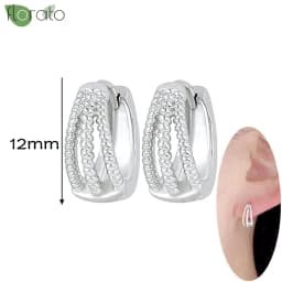 925 Sterling Silver Needle Fashion Small Hoop Earring for Women Mini Round Earrings Party Cartilage Piercing Jewelry Wholesale