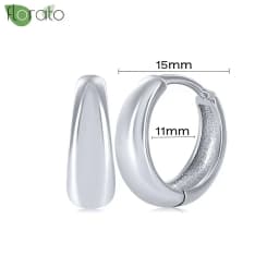 925 Sterling Silver Needle Fashion Small Hoop Earring for Women Mini Round Earrings Party Cartilage Piercing Jewelry Wholesale
