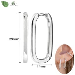 925 Sterling Silver Needle Fashion Small Hoop Earring for Women Mini Round Earrings Party Cartilage Piercing Jewelry Wholesale