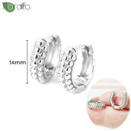 925 Sterling Silver Needle Fashion Small Hoop Earring for Women Mini Round Earrings Party Cartilage Piercing Jewelry Wholesale