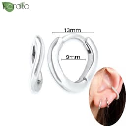 925 Sterling Silver Needle Fashion Small Hoop Earring for Women Mini Round Earrings Party Cartilage Piercing Jewelry Wholesale