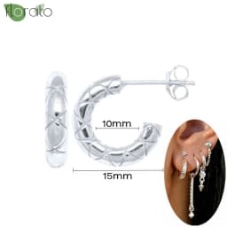 925 Sterling Silver Needle Fashion Small Hoop Earring for Women Mini Round Earrings Party Cartilage Piercing Jewelry Wholesale