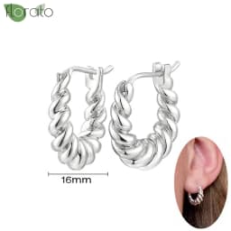 925 Sterling Silver Needle Fashion Small Hoop Earring for Women Mini Round Earrings Party Cartilage Piercing Jewelry Wholesale