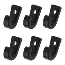 6Pcs Kayak Nylon Bungee Hooks Lashing Shock Cord J-type Hook Black Tie Down Deck Buckle for Canoe Paddle Board Boats Accessories