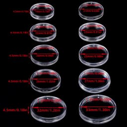10/25/50/100pcs 19-33mm Commemorative Coin Storage Box Storage Protection Coins Suitable Transparent Portable Round Storage Box