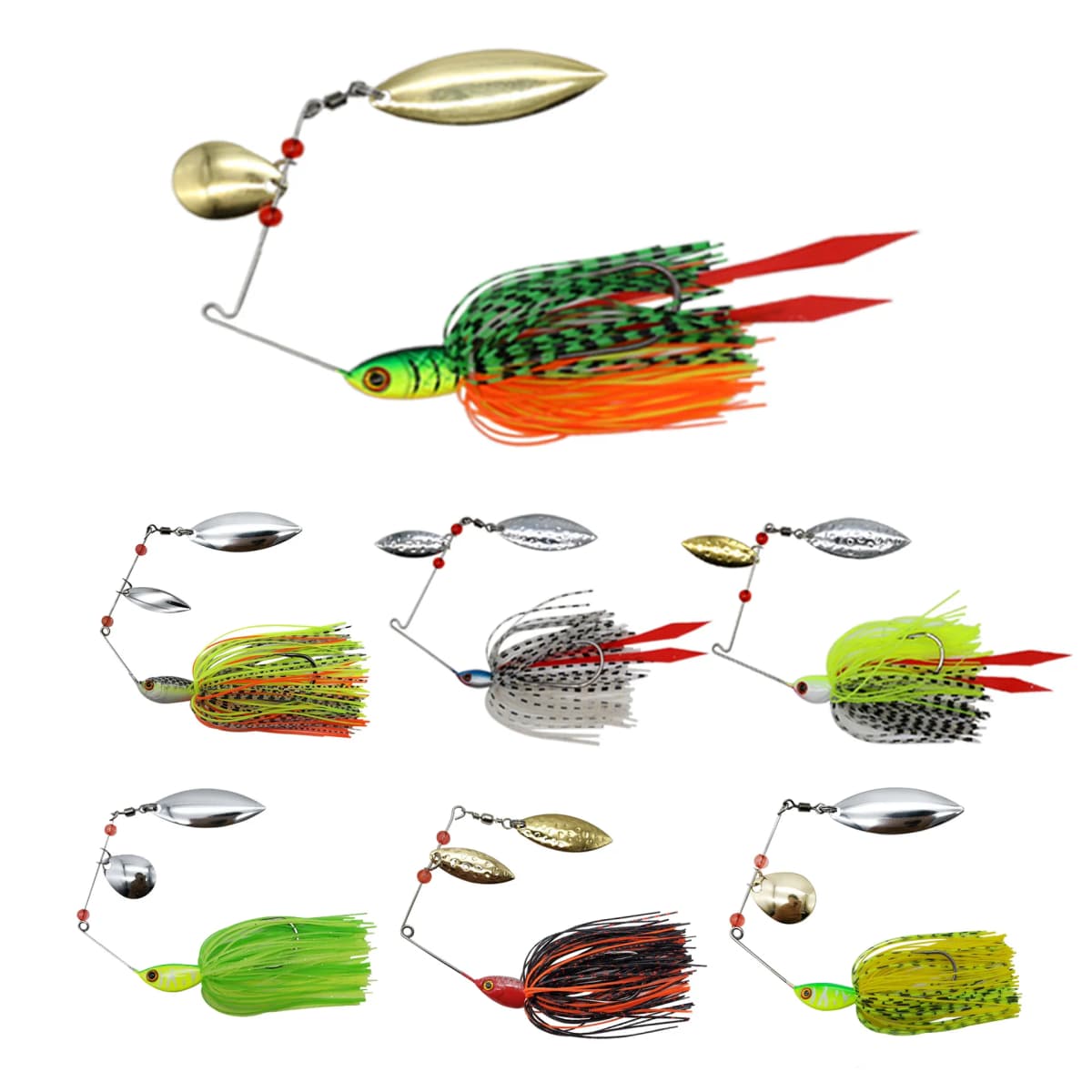 Mycena 16G&18G&21G Spinner Bait Bass Jig Chatter Bait Fishing Lure Chatterbait Fishing Kit Wobblers for Bass Fishing Tackle