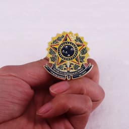 Brazil Badge Star Medal Metal Brooch Jewelry