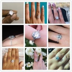 Huitan Hot Sale Water Drop Design Women Ring Micro Paved Crystal Zircon Elegant Bridal Wedding Engagement Jewelry Ring for Lover
