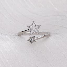 VENTFILLE 925 Silver Moon Tassel Opening Female Fashion Ins Ring