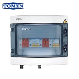 TOMZN Solar Photovoltaic PV Combiner Box With Lightning Protection 2 Input 2 Out DC 600V Fuse MCB SPD Waterproof Box IP65 12ways