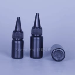 50Pcs 10ml-100ml Empty UV Shadowless Glue Bottles PE Plastic Drop Dispensing Applicator Squeeze Bottle Black Paint Ink Container