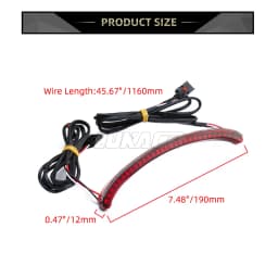 For Harley Softail Fat Bob FXFBS 114 FXFB 2018-2022 Motorcycle LED Rear Fender Taillight Turn Signal Running Light Lamp Parts
